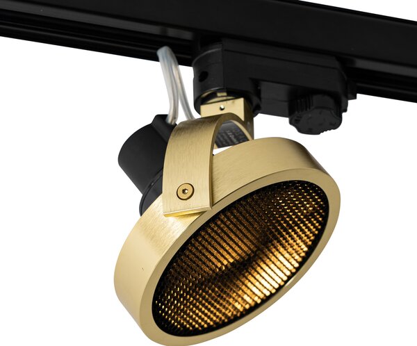 Faretto a binario moderno trifase oro - Master 111 Honey