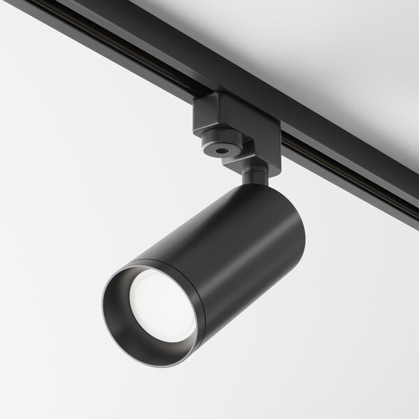 Faretto Per Binario Moderno Focus Alluminio Nero 1 Luce