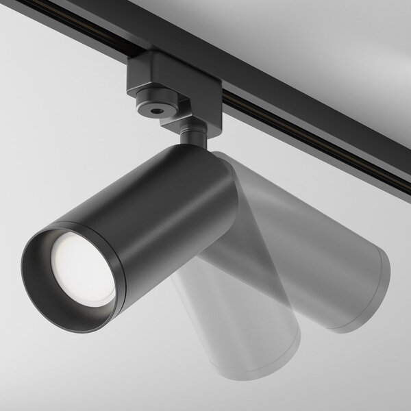 Faretto Per Binario Moderno Focus Alluminio Nero 1 Luce