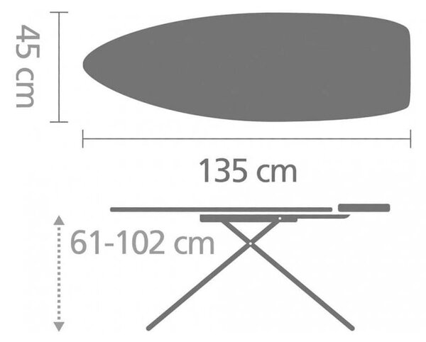 Asse da stiro Titan Oval D – Brabantia
