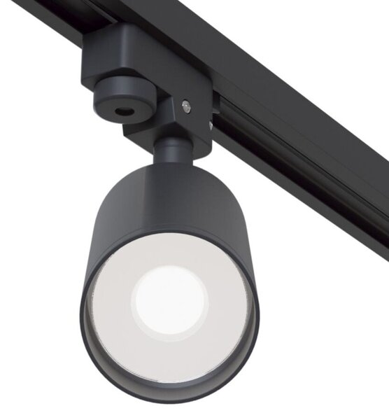 Faretto Per Binario Moderno Focus Alluminio Nero 1 Luce