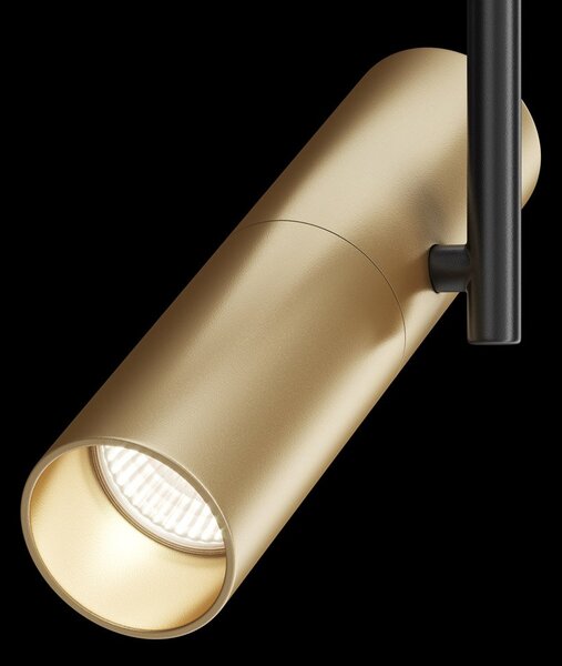 Faretto Per Binario Elti Moderno Alluminio Oro E Nero 1 Luce