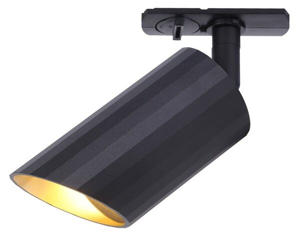 Faretto Per Binario Lipari Moderno Alluminio Nero 1 Luce
