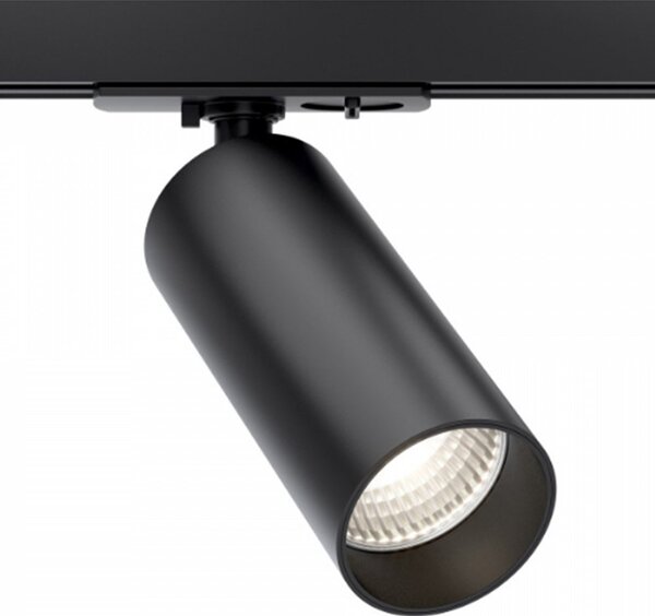 Faretto Per Binario Focus Led Moderno Alluminio Nero 1 Luce