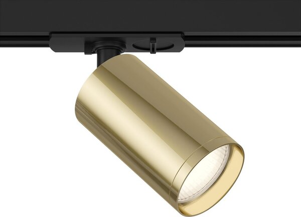 Faretto Per Binario Moderno Focus S Alluminio Oro E Nero 1 Luce