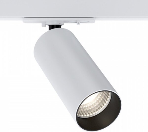 Faretto Per Binario Focus Led Moderno Alluminio Bianco 1 Luce Naturale