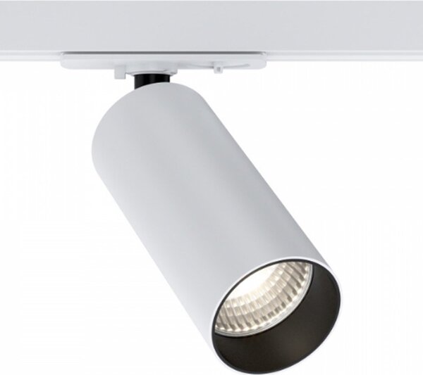 Faretto Per Binario Focus Led Clip Moderno Alluminio Bianco E Nero 1 Luce