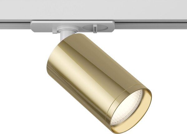 Faretto Per Binario Moderno Focus S Alluminio Oro E Bianco 1 Luce