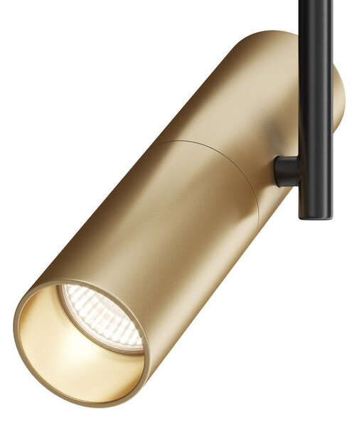 Faretto Per Binario Elti Moderno Alluminio Oro E Nero 1 Luce