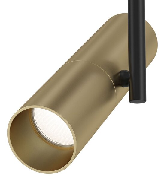Faretto Per Binario Elti Moderno Alluminio Oro E Nero 1 Luce