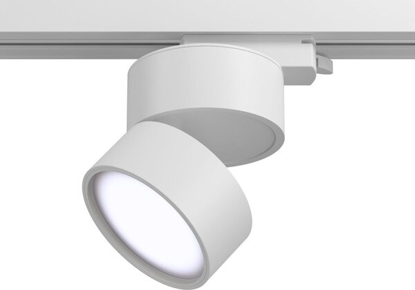 Faretto Per Binario Tondo Orientabile Onda In Metallo 12W Bianco 1 Luce Naturale