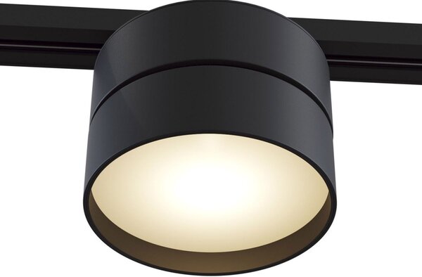 Faretto Per Binario Tondo Onda In Metallo 18W Nero 1 Luce Naturale
