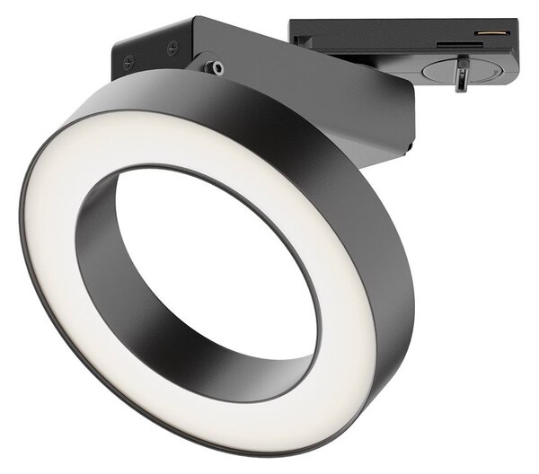 Faretto Per Binario Orientabile Rim In Metallo Nero E Bianco 1 Luce Naturale