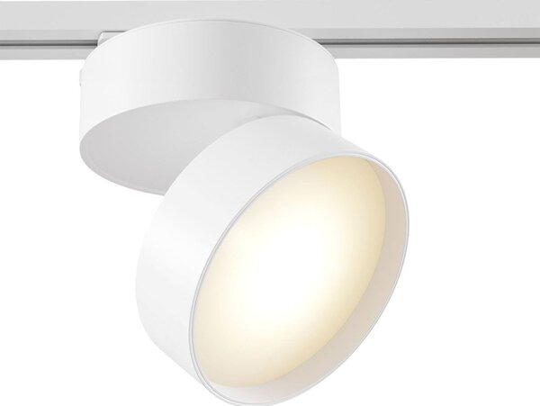 Faretto Per Binario Tondo Onda In Metallo 18W Bianco 1 Luce Naturale