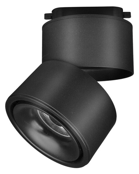 Faretto Per Binario Orientabile Yin In Metallo 15W Nero 1 Luce Calda