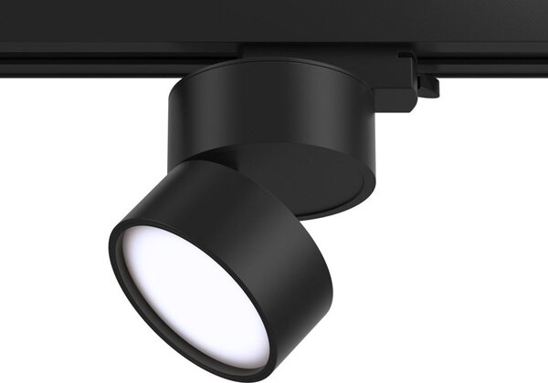 Faretto Per Binario Tondo Orientabile Onda In Metallo 12W Nero 1 Luce Naturale