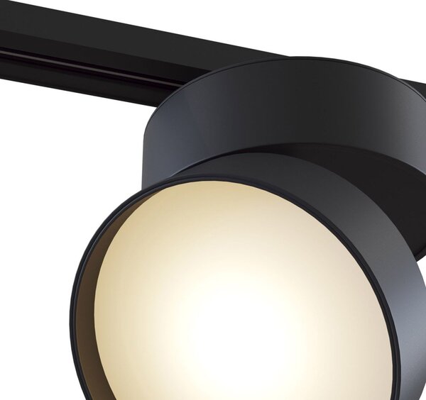 Faretto Per Binario Tondo Onda In Metallo 18W Nero 1 Luce Naturale