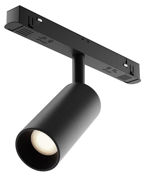 Faretto Per Binario Moderno Focus Led Alluminio Nero 1 Luce Calda 5W