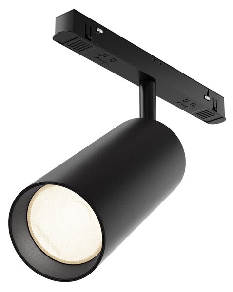 Faretto Per Binario Moderno Focus Led Alluminio Nero 1 Luce Calda 20W