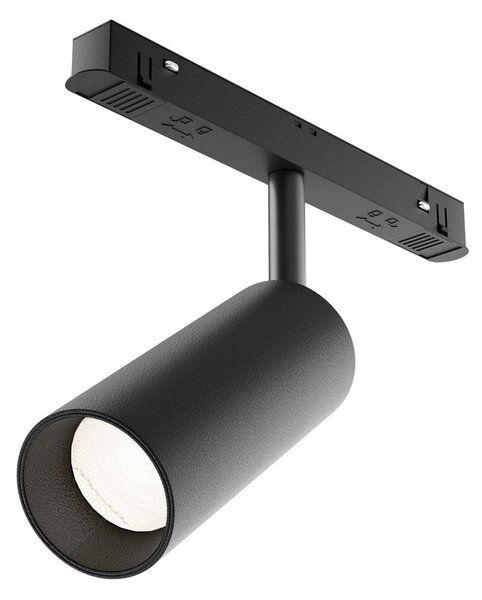 Faretto Per Binario Moderno Focus Led Alluminio Nero 1 Luce Calda 12W