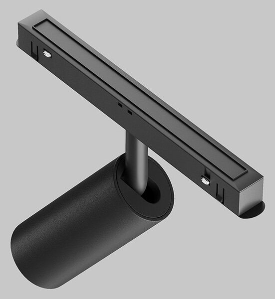 Faretto Per Binario Moderno Focus Led Alluminio Nero 1 Luce Calda 5W