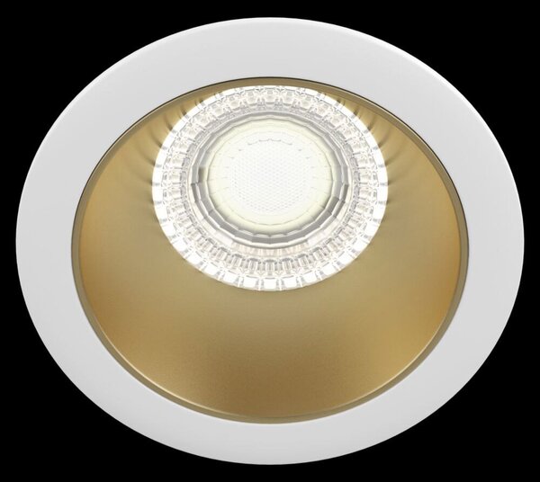 Faretto Da Incasso Moderno Share Alluminio Oro 1 Luce Diffusore Oro