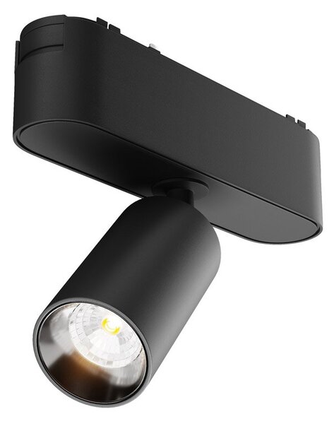 Faretto Per Binario Moderno Focus Led Alluminio Nero Led 5W Luce Calda