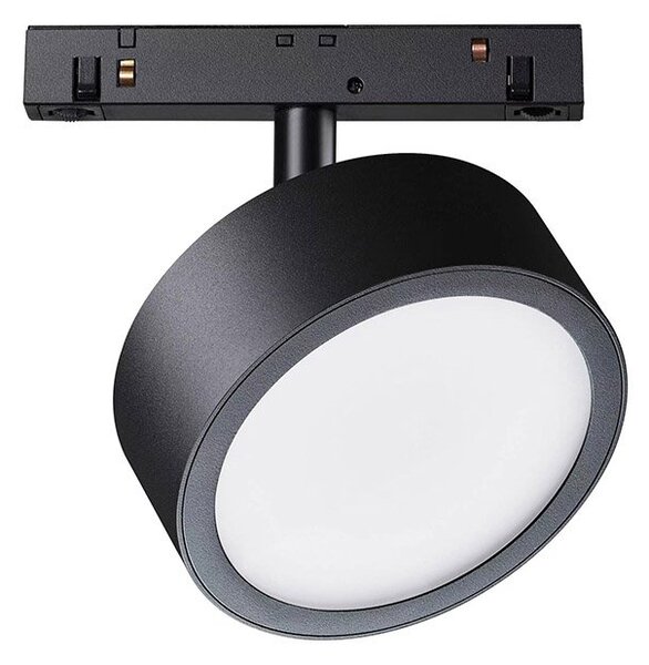 Faretto Per Binario Moderno Rado Alluminio Nero Luce Calda