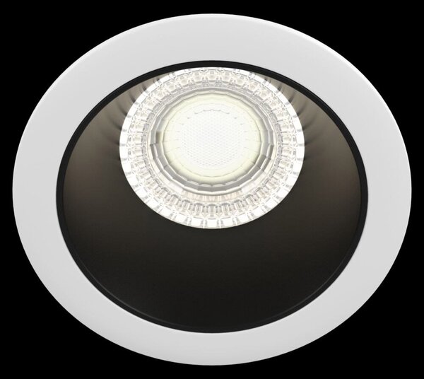 Faretto Da Incasso Moderno Share Alluminio Bianco 1 Luce Diffusore Nero