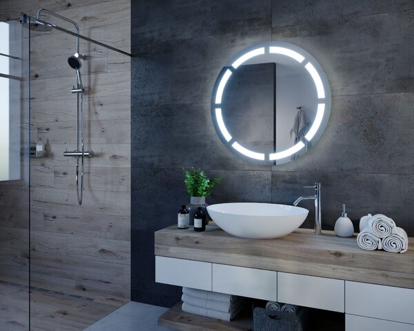 Specchio rotondo con illuminazione LED C2