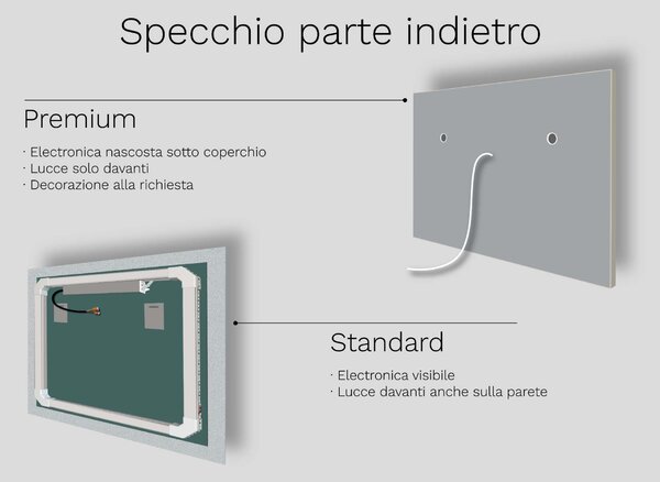 Specchio rotondo con iluminazione LED C2 premium