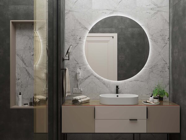 Specchio rotondo con illuminazione LED C3