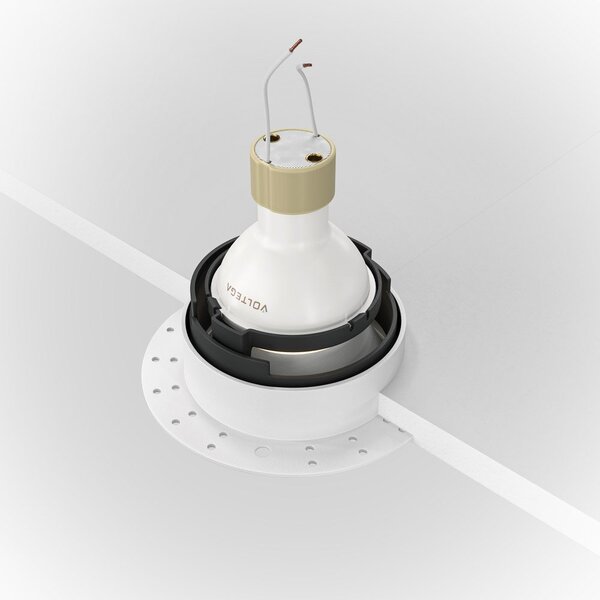 Faretto Da Incasso Moderno Share Alluminio Bianco 1 Luce Diffusore Bianco