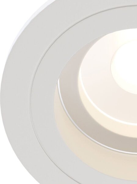 Faretto Da Incasso Moderno Atom Alto Alluminio Bianco 1 Luce