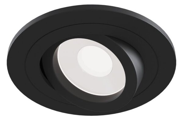 Faretto Da Incasso Moderno Atom Alluminio Nero 1 Luce