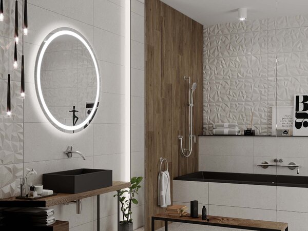 Specchio rotondo con illuminazione LED C4