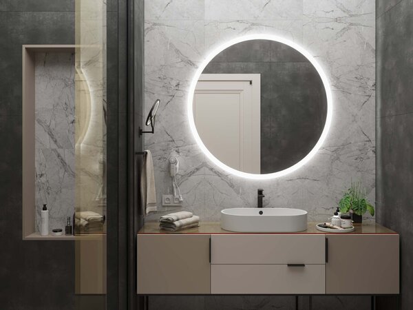 Specchio rotondo con illuminazione LED C1