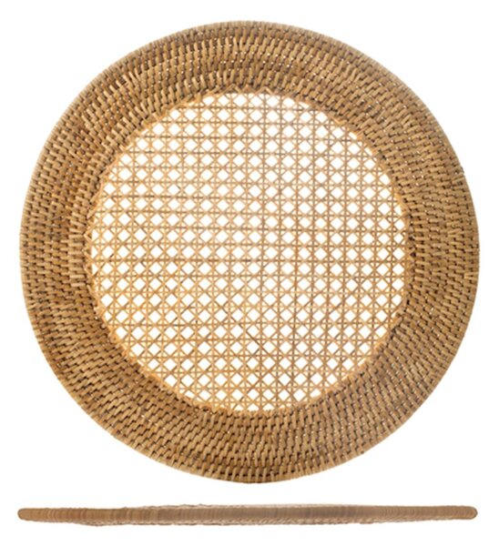 Tovaglietta sottopiatto in rattan naturale tonda cm 36