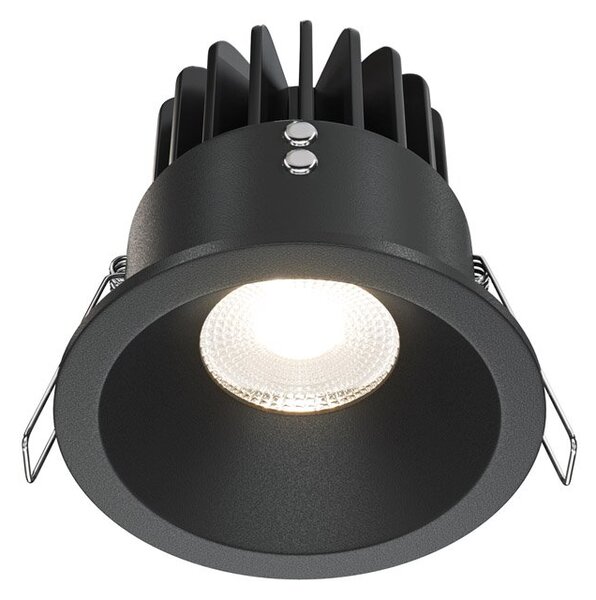 Faretto Da Incasso Moderno Zoom Alluminio Tondo Nero Led