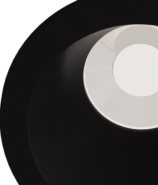 Faretto Da Incasso Moderno Zoom Alluminio Nero 1 Luce