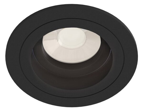 Faretto Da Incasso Moderno Atom Alto Alluminio Nero 1 Luce
