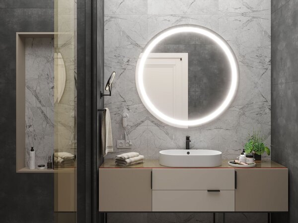 Specchio rotondo con illuminazione LED C4 premium