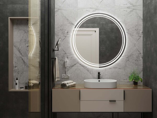 Specchio rotondo con illuminazione LED C5