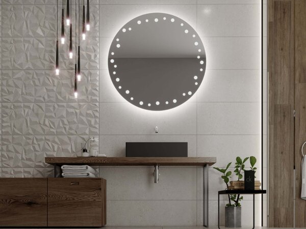 Specchio rotondo con illuminazione LED C10