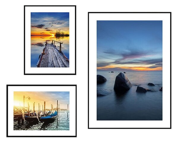 Set di dipinti 3 pz Seaside Sunset – knor