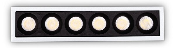 Faretto Ad Incasso Contemporaneo Lika Alluminio Bianco Led 19W 3000K Ip20