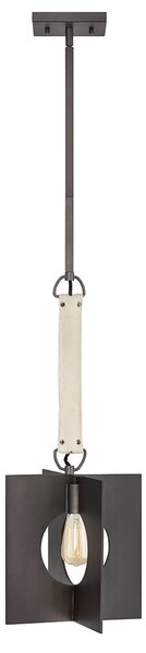 Sospensione Industrial Nordica Ludlow Acciaio Grafite Spazzolata 1 Luce E27
