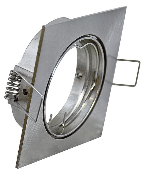 Faretto Incasso Fun Orientabile Quadrato Alluminio Nero Satinato 1 Luce Gu10