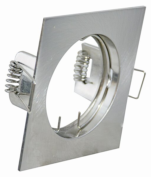 Faretto Incasso Run Quadrato Alluminio Nero Satinato 1 Luce Gu10