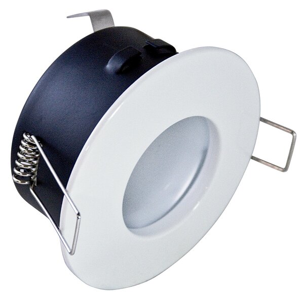 Faretto Incasso Bath Tondo Alluminio Bianco 1 Luce Gu10